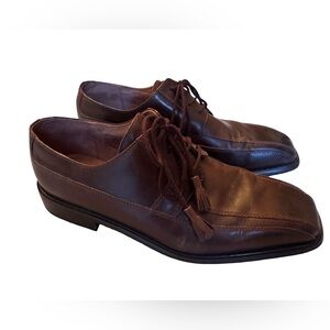 Giorgio Brutini Private Collection Brown Tie Loafers Men’s Size 9 Tassel Detail
